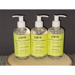 3x~Lemyn Organics Hand Sanitizer  Green Certified & Medical Grade 236ml - 8 Fl O
